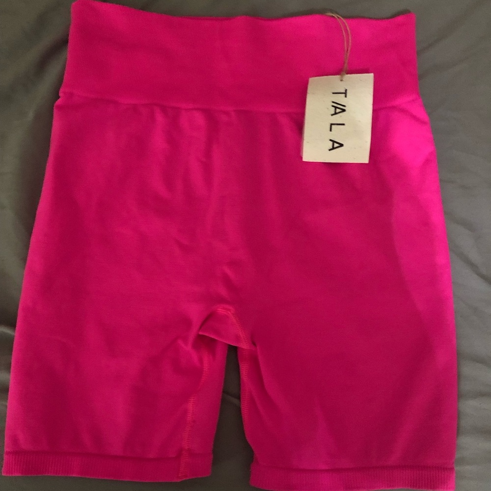TALA neon pink bike shorts